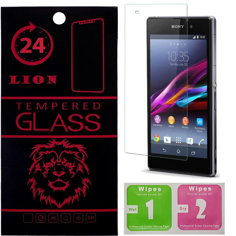 محافظ صفحه نمایش شیشه ای لاین مدل 2.5D مناسب برای گوشی سونی Z1