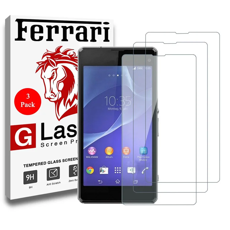 محافظ صفحه نمایش گلس فراری مدل Ultra Clear Crystal مناسب برای گوشی موبایل سونی Xperia Z1 Mini مجموعه سه عددی